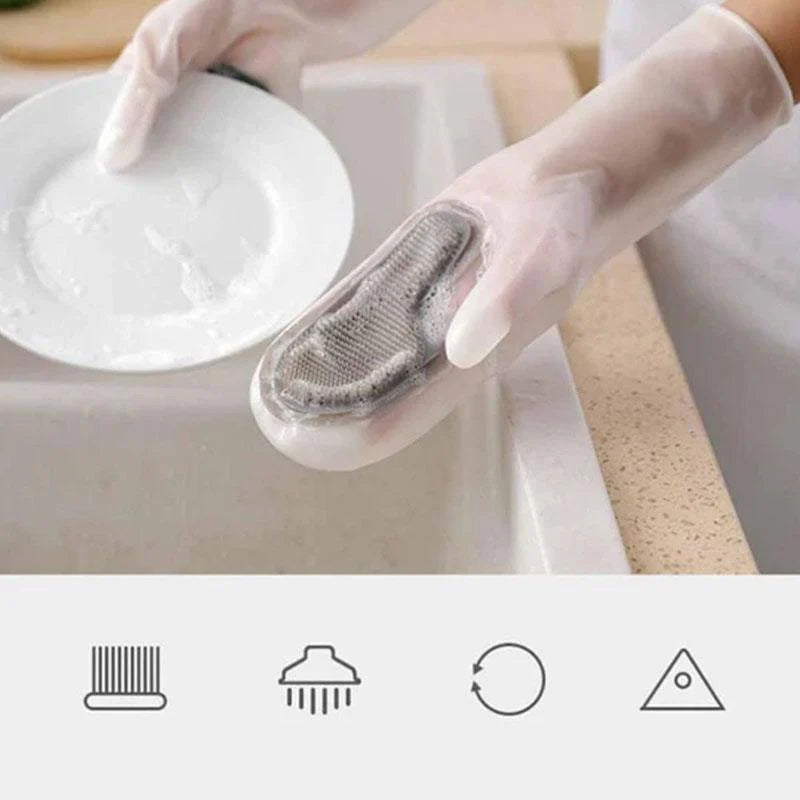 DishwashingGloves - Reusable Silicone Dishwashing Gloves (1 set) [Last day sale] 