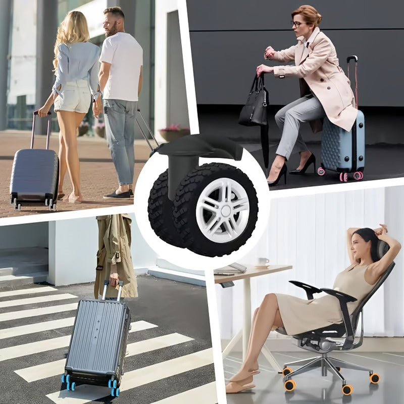 4+4 FREE | WheelShield - Protects the wheels of your suitcase and reduces noise.