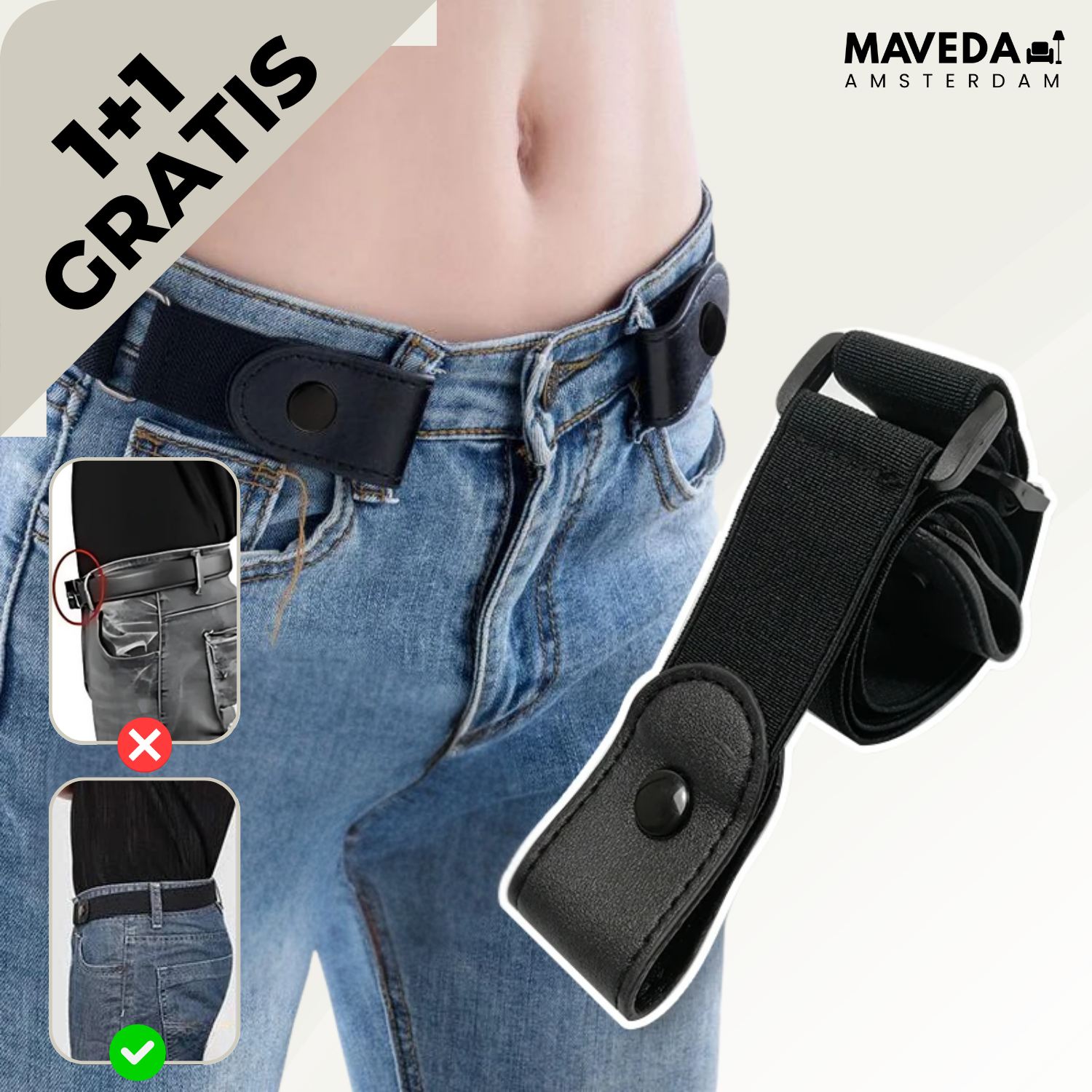 Buy 1+1 FREE | FlexiBelt - Invisible grip without pressure!
