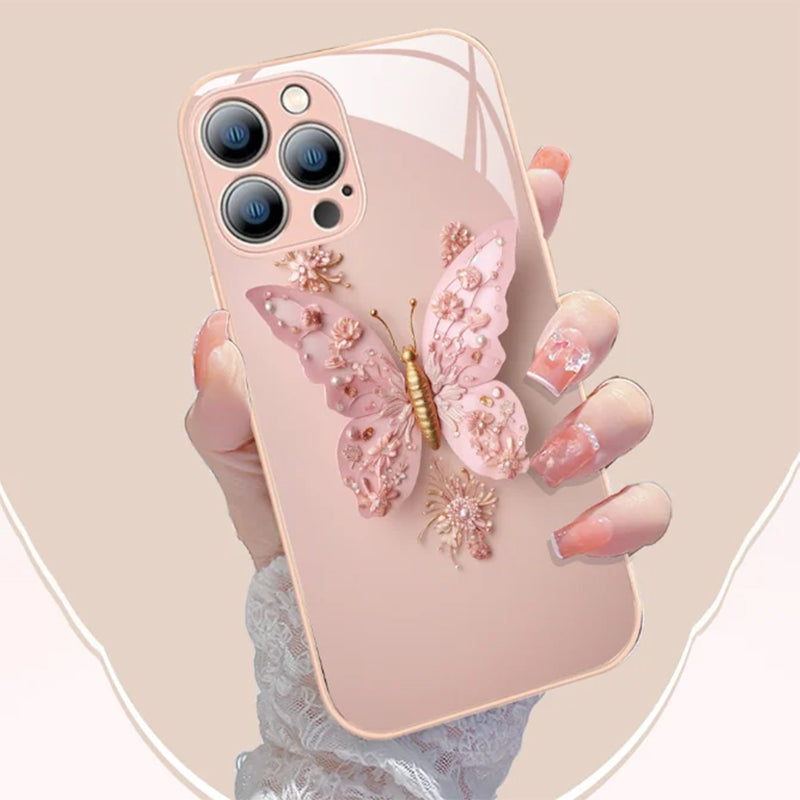 50% OFF | ButterflyCase™ - Flat glass cover with 3D butterfly motif [Last day of sale]