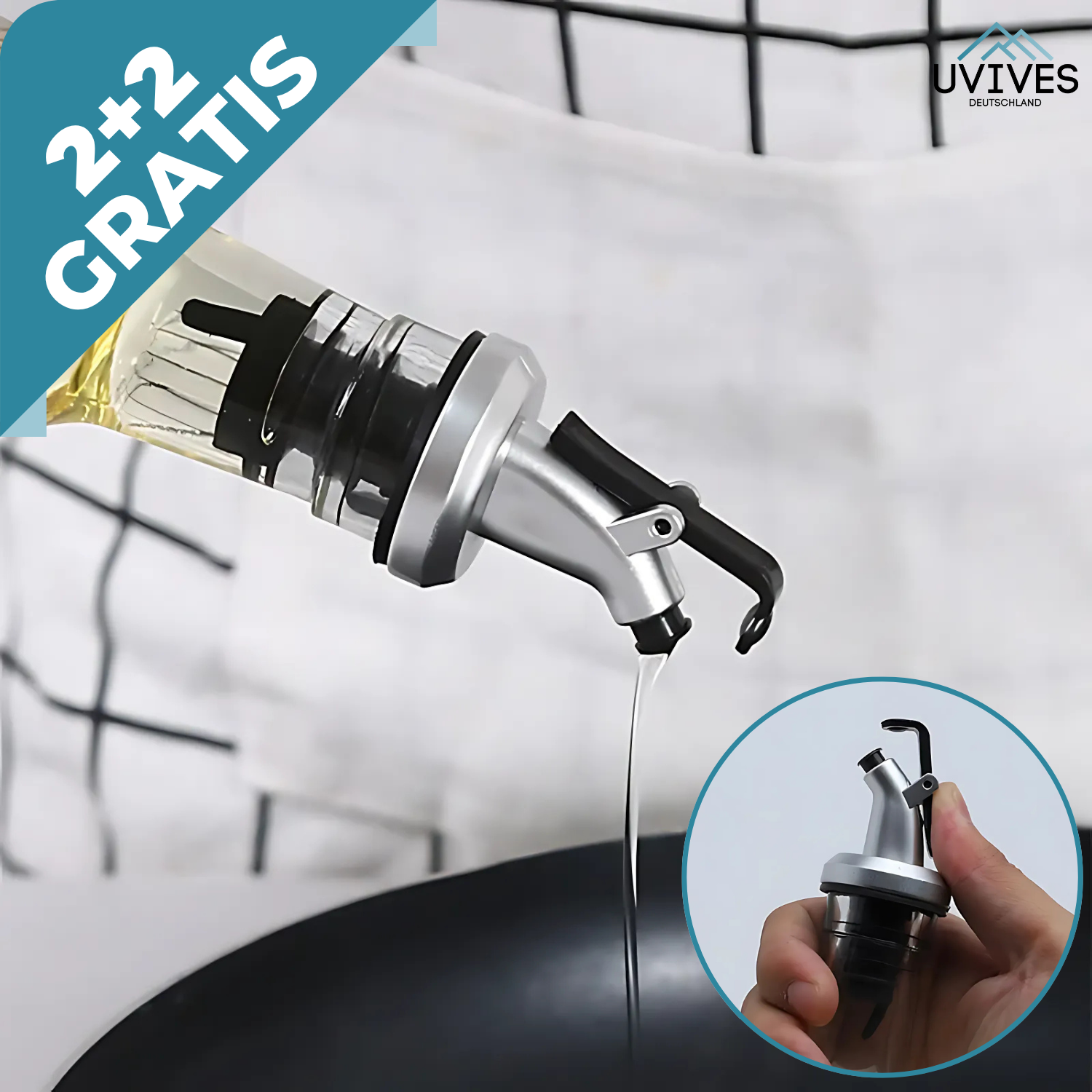 2+2 FREE | PourMate - Drip-free pouring at the touch of a button