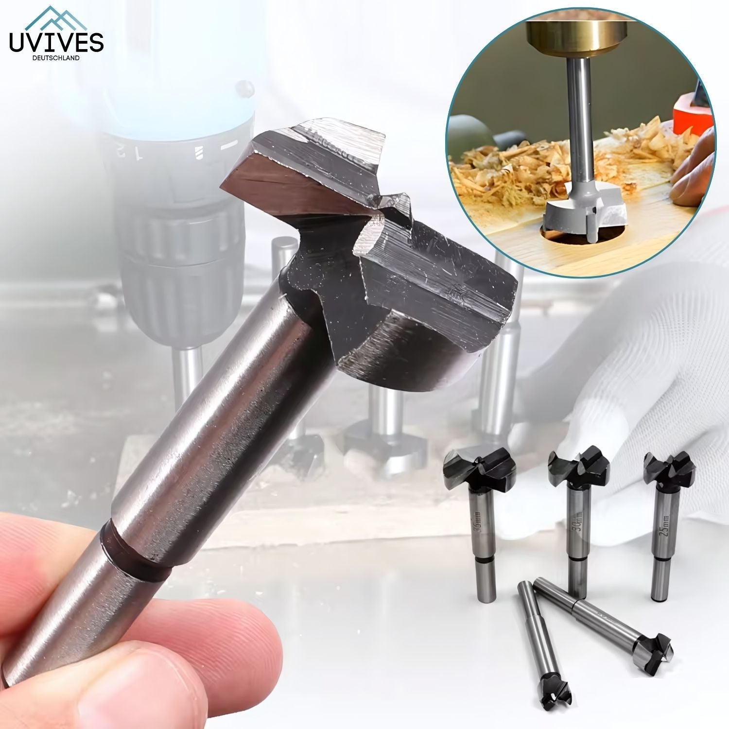 2+3 FREE | BitMaster™ - Forstner Woodworking Bit Set