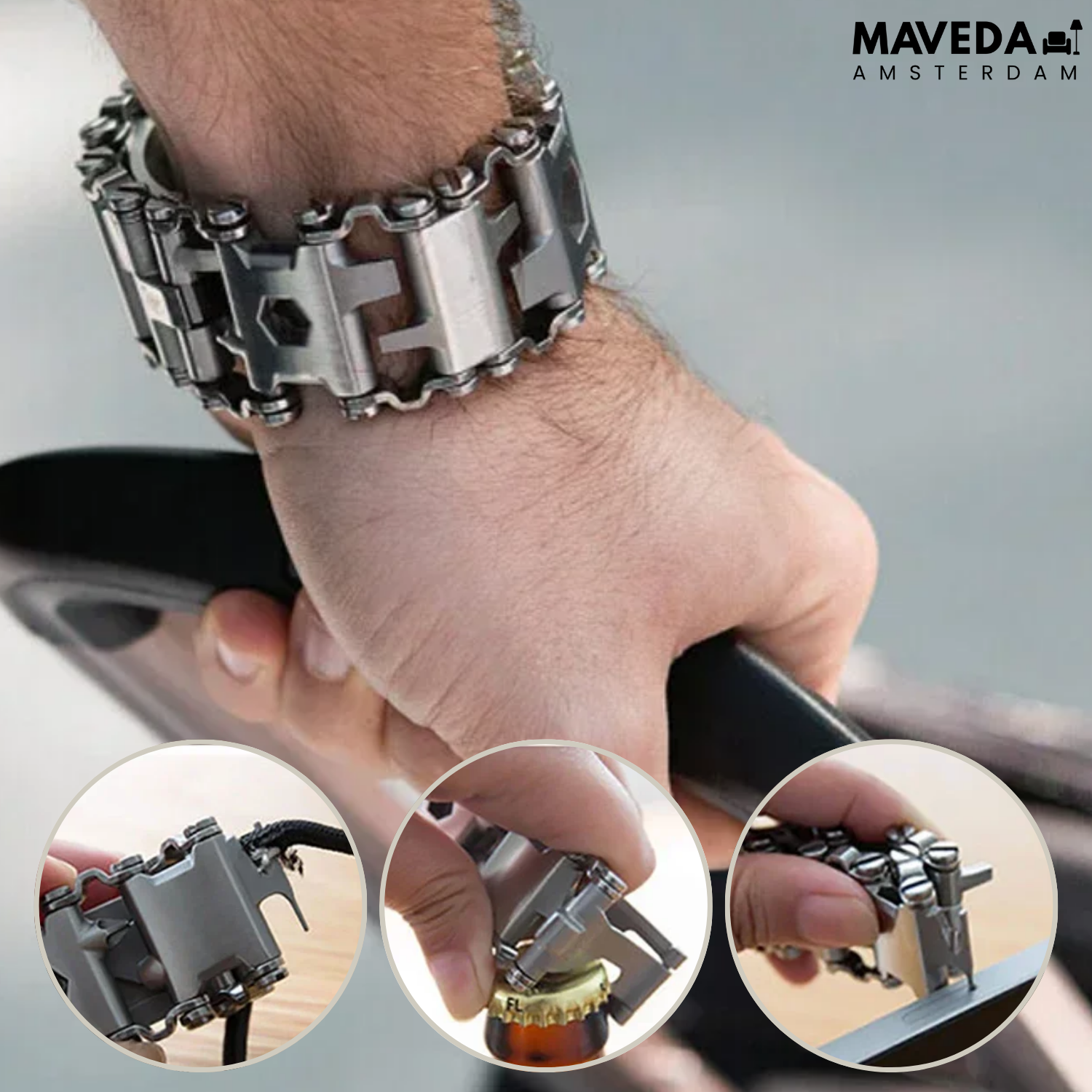 TactiBand - 29-in-1 multi-tool wristband for adventure and everyday use
