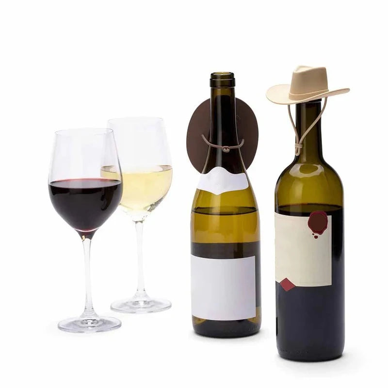 Robuuste leren wijnflesdop accessoire