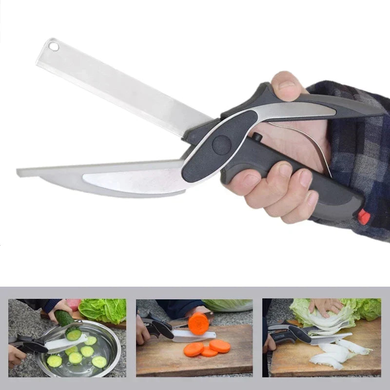 50% OFF | CleverCutter™ - 2-in-1 Stainless Steel Kitchen Scissors [Last Day Sale]