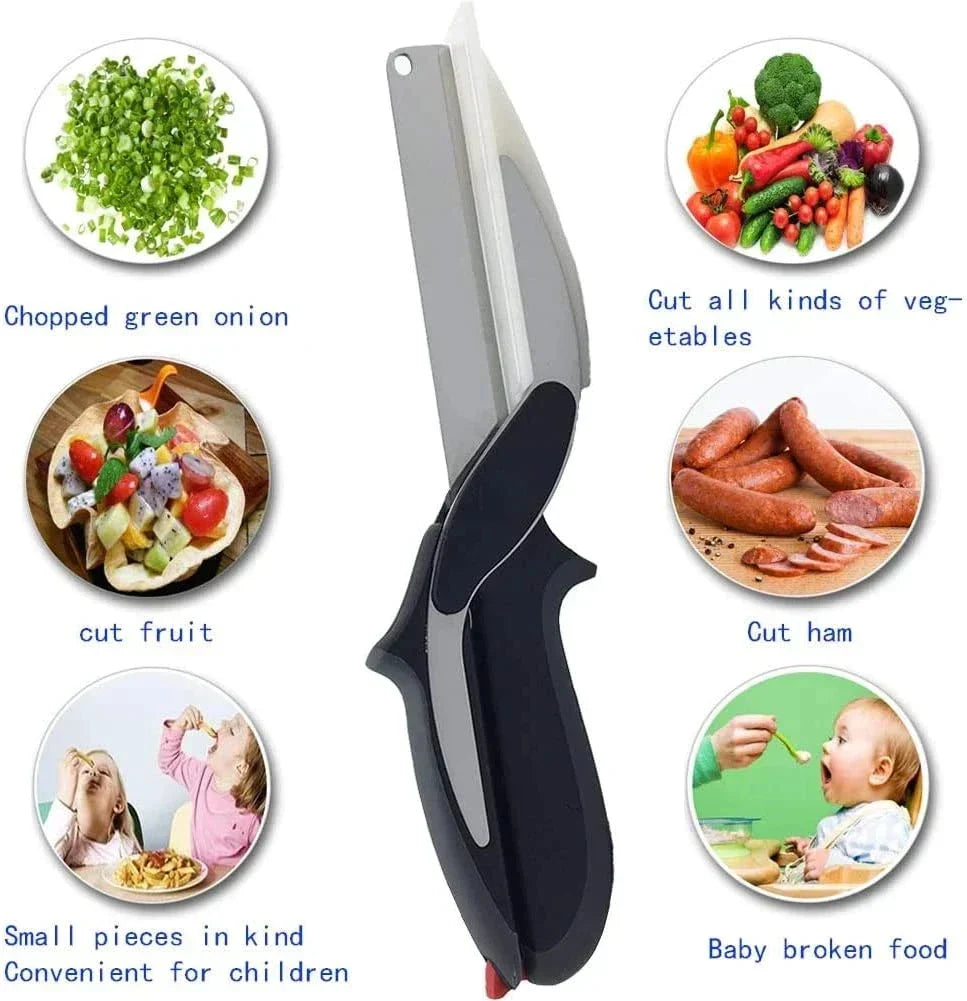 50% OFF | CleverCutter™ - 2-in-1 Stainless Steel Kitchen Scissors [Last Day Sale]