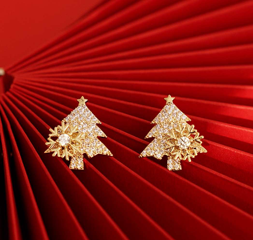 Buy One Get One Free | TwistN'Tinsel - Twistable Christmas Tree Earrings [Last Day Sale]