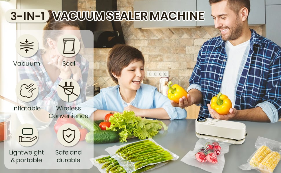 ProtectSeal - Cordless 3-in-1 vacuum sealer for home &amp; on the go