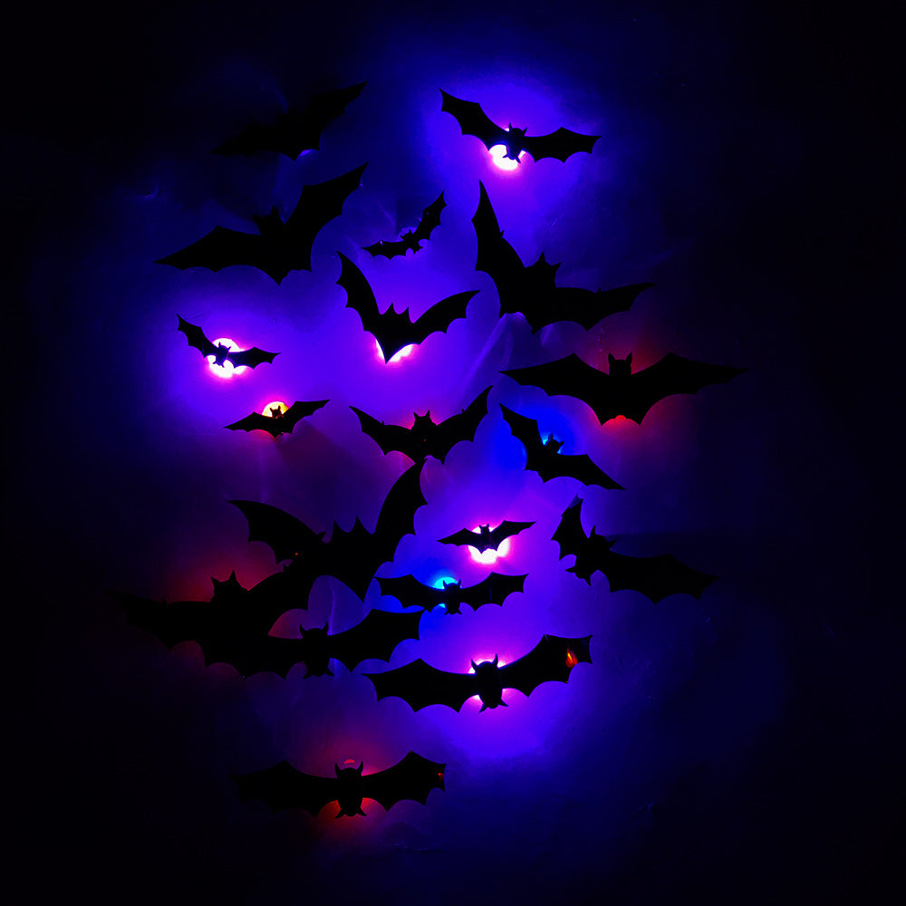 Griezelige Halloween LED 3D Vleermuis Wanddecoratie