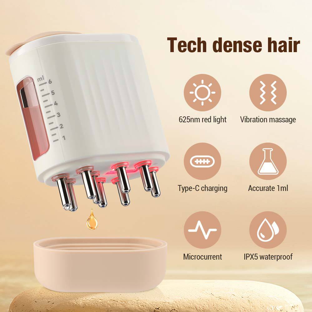 Elektrische hoofdhuidmassager met haargroei-therapie en trilling