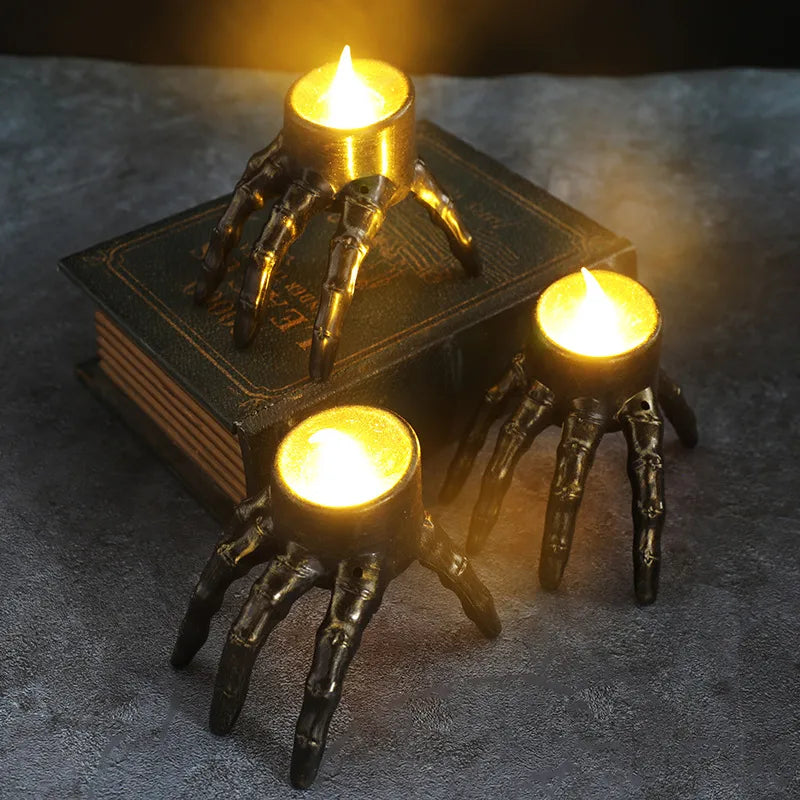 Buy 2 for 1 FREE | GhostFlare - Halloween Hand &amp; Skull Candle Holder [Last-day sale]