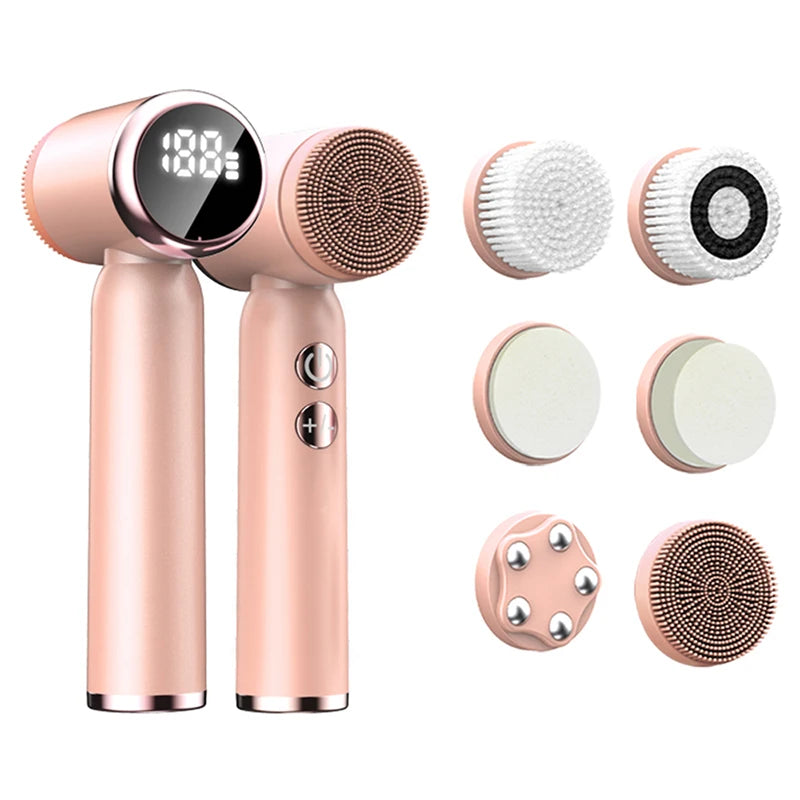 GlowCircle™ 6-in-1 Gezichtsreinigingsborstel voor Stralende Huid