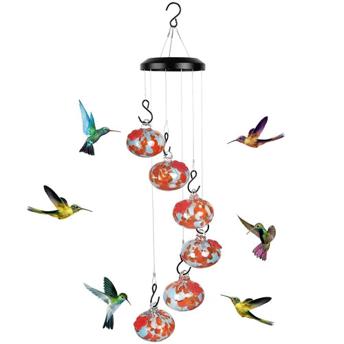 NectarBells™ - Charming Wind Chime Hummingbird Feeder