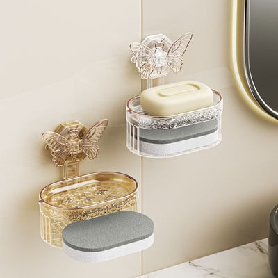 ButterFloat - Stylish butterfly soap dish for bathroom &amp; kitchen