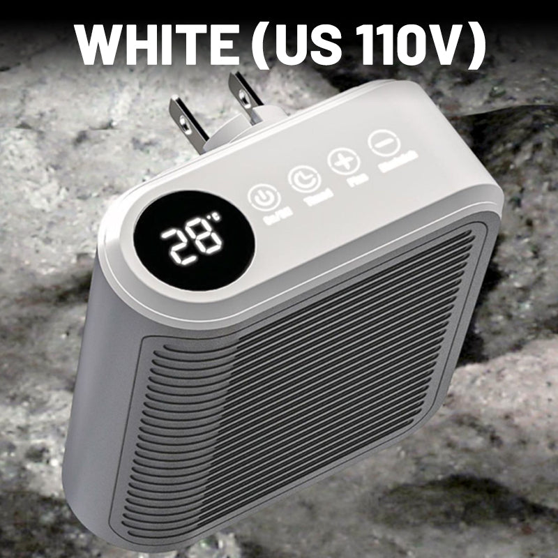 Compacte 800W Wandkachel met Instelbare Thermostaat en Timer