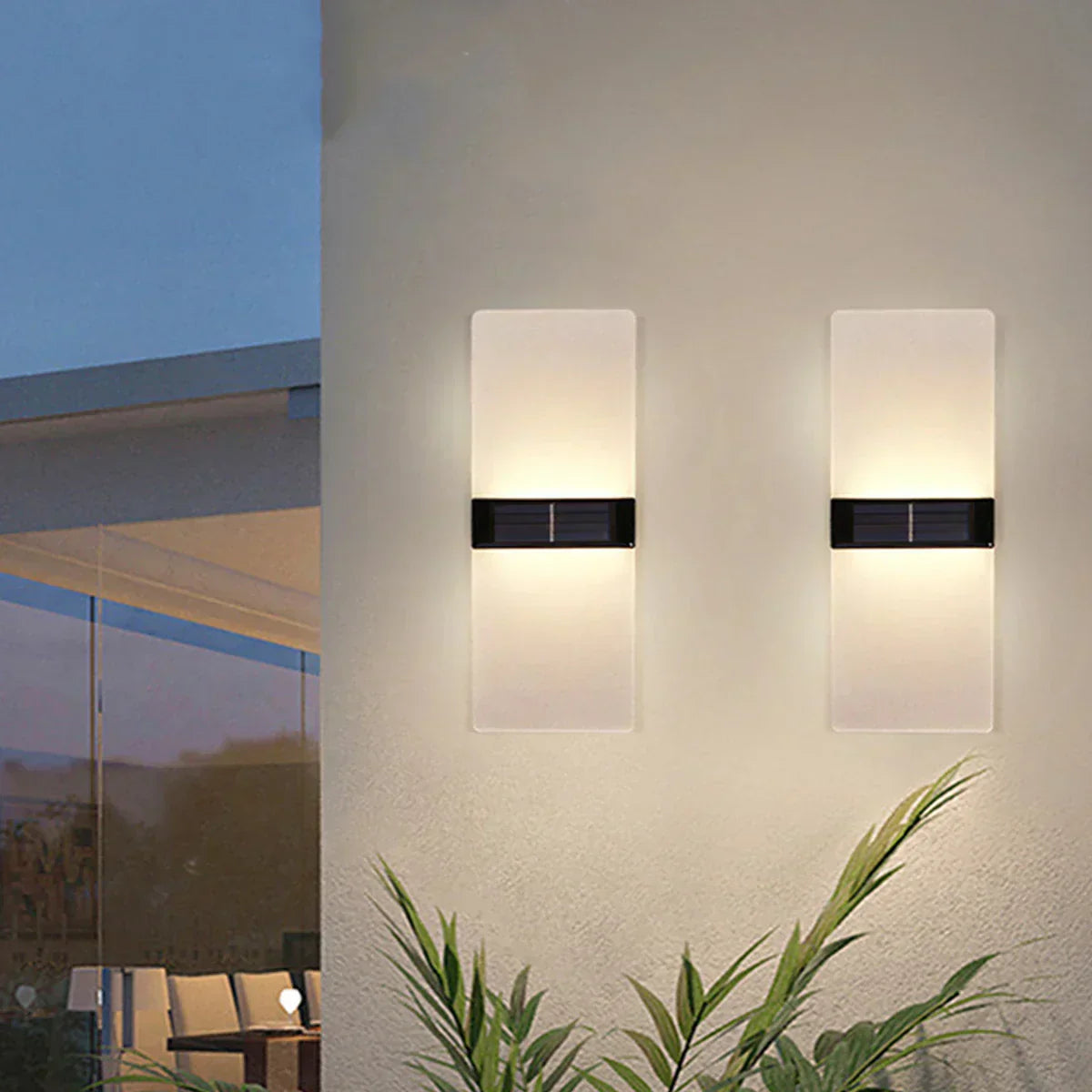 EcoLuma - Solar-powered LED wall lamp for stylish outdoor lighting