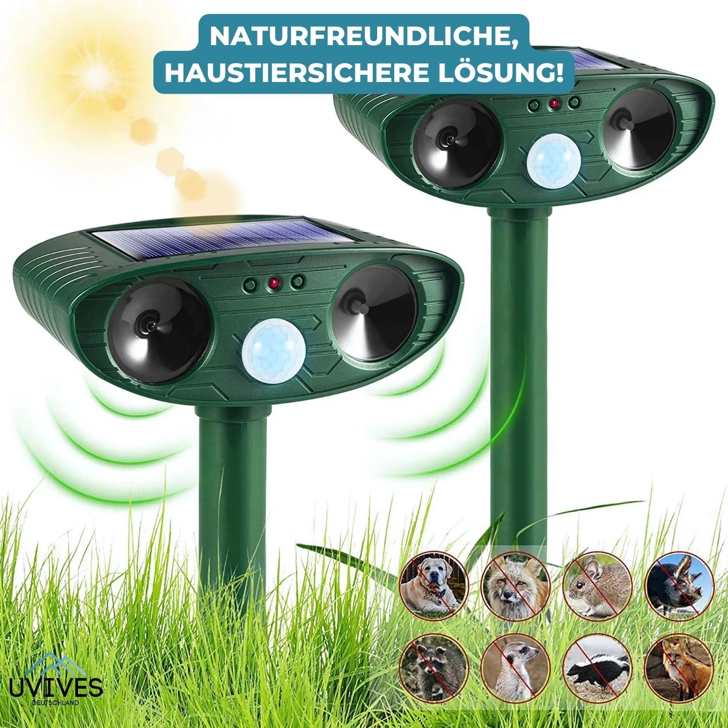 SolarSonic™ - Ultrasonic Solar Animal Repellent