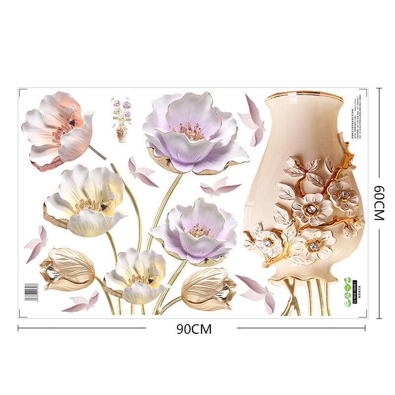 Buy 1+1 FREE | FloraWall - Flower wall sticker wallpaper [Last day of sale] 