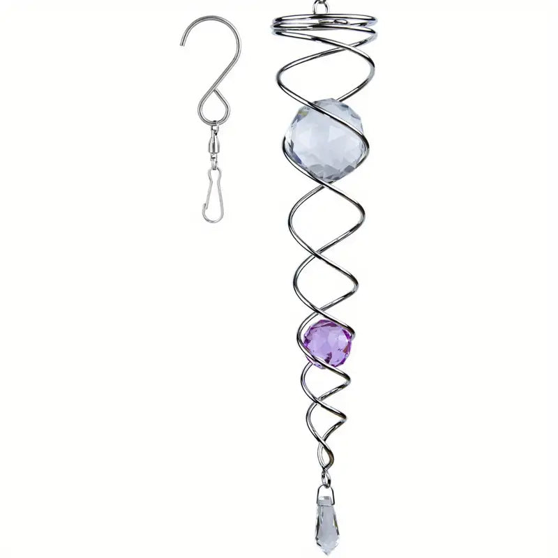 Buy One Get One Free | CrystalTwister™️ - Metal Crystal Spiral Wind Chime [Last-Day Sale] 
