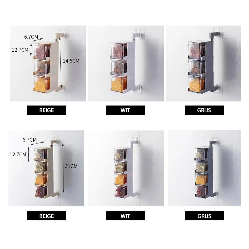 SpicesBox - 360° Rotating Multi-Tier Spice Rack [Last Day Sale]