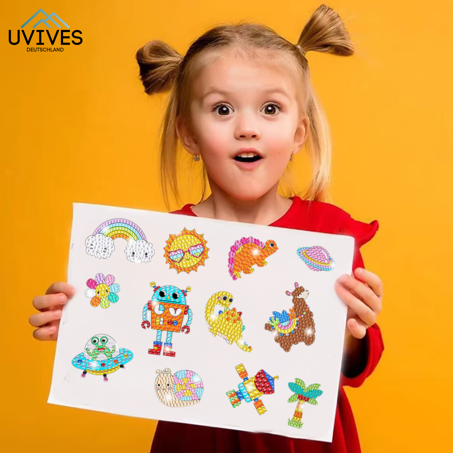 SparkCraft™ - Magical diamond coloring pages for kids