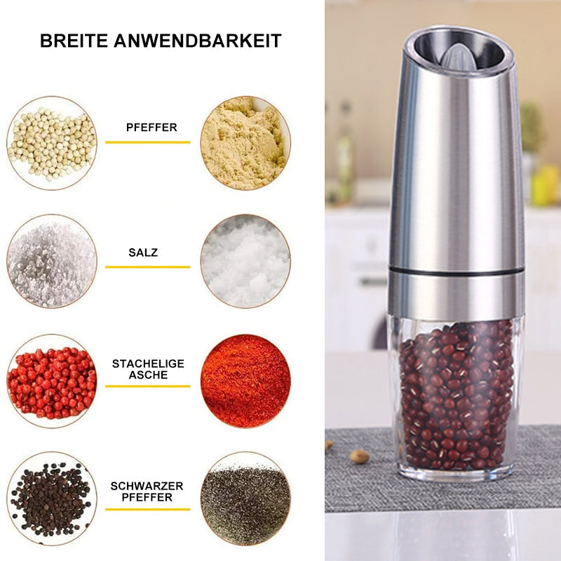FlavorMagic - Automatic Electric Gravity-Induction Salt and Pepper Mill
