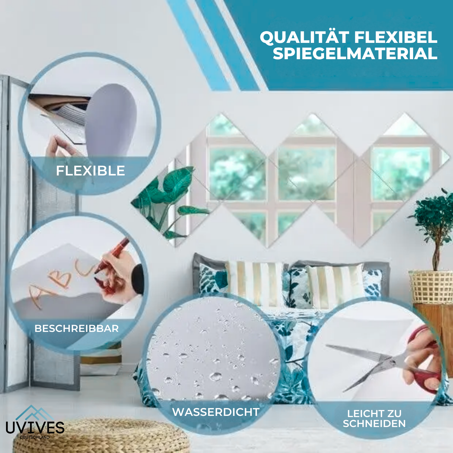 SafeReflect - The shatterproof, self-adhesive mirror film