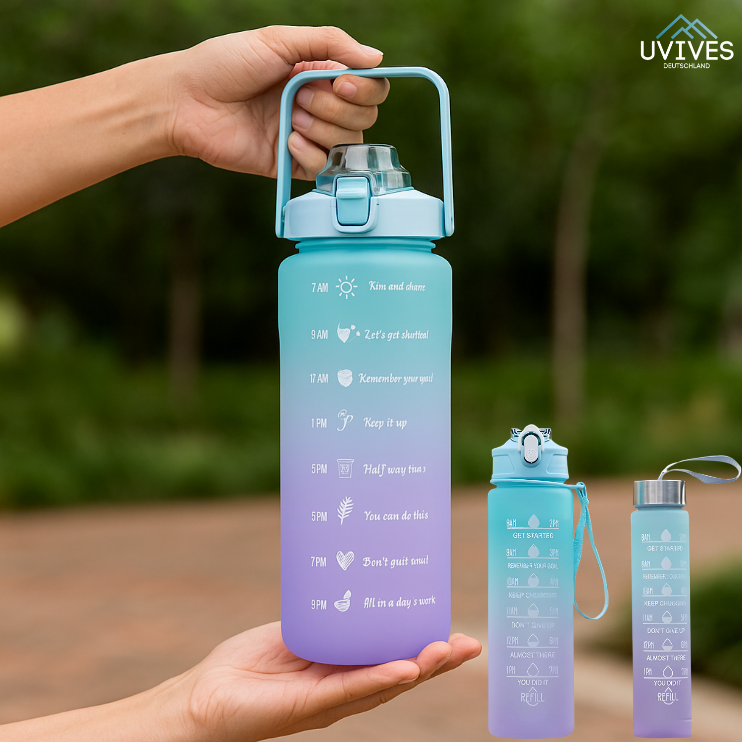 MotivaSip - Your daily motivator to drink (set of 3)