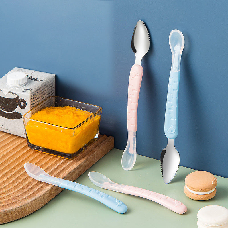 Buy One Get One Free | TinyMaster - Silicone Baby Spoon with Double Head [Last Day Sale]
