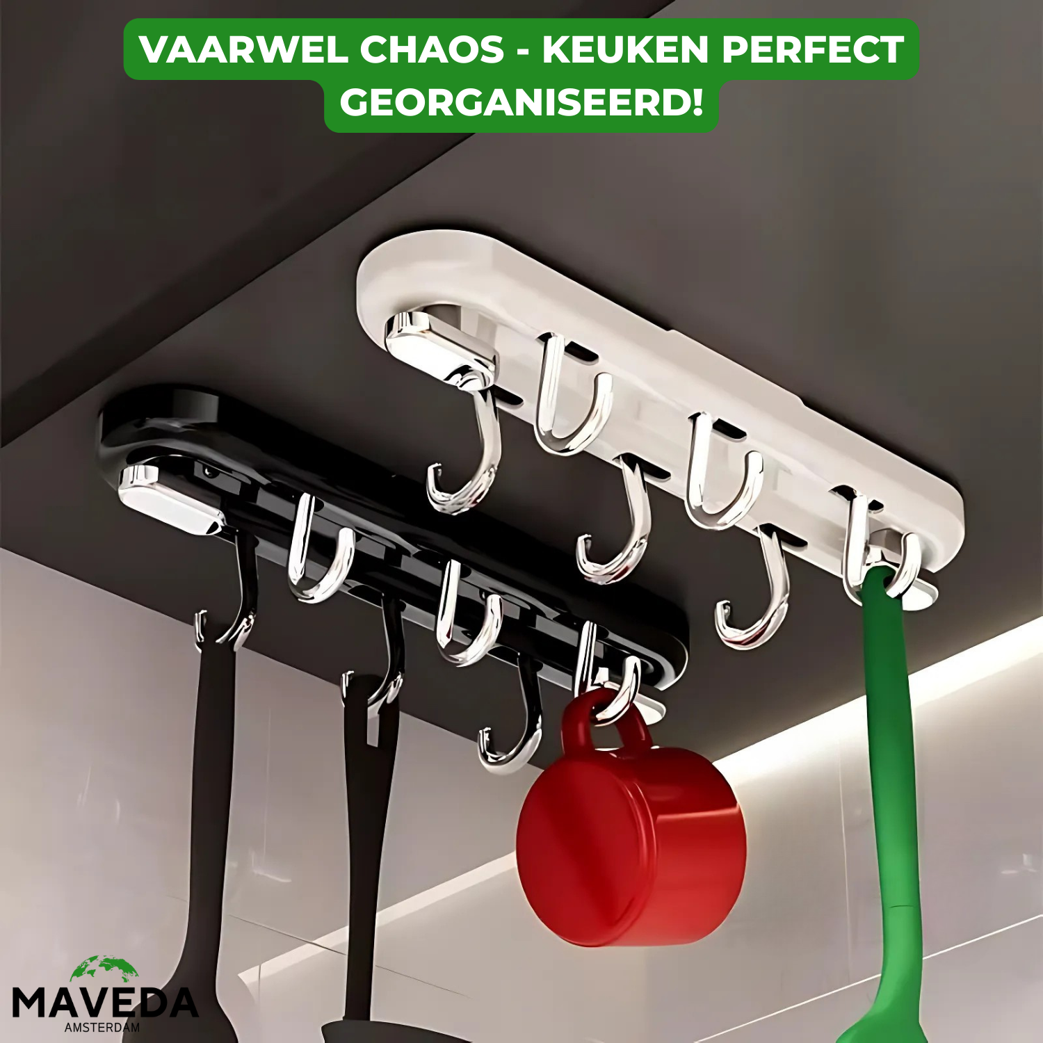 SpinGrip™ - 360° rotating, drill-free kitchen suction hook