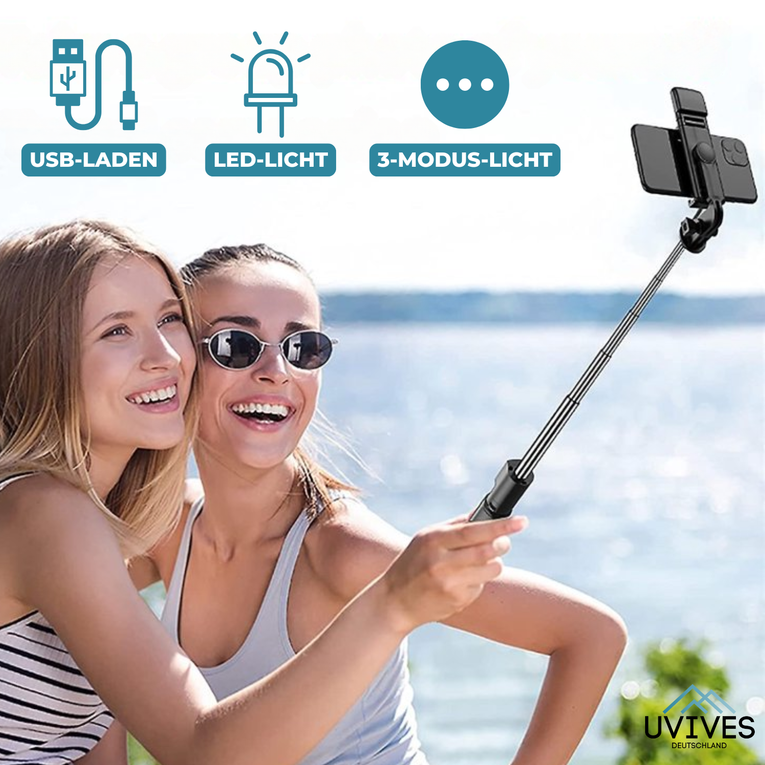 SnapPro - Your 6-in-1 Bluetooth selfie stick for perfect photos
