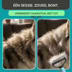 Hondenkam met dubbele werking voor makkelijker borstelen