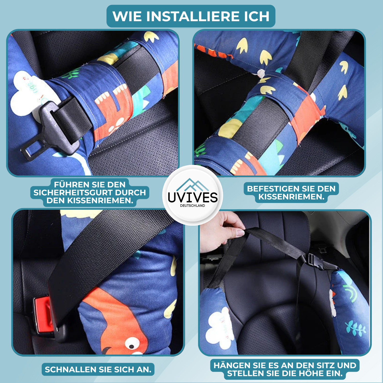 ComfortJourney - travel pillow for children in the backseat of the car