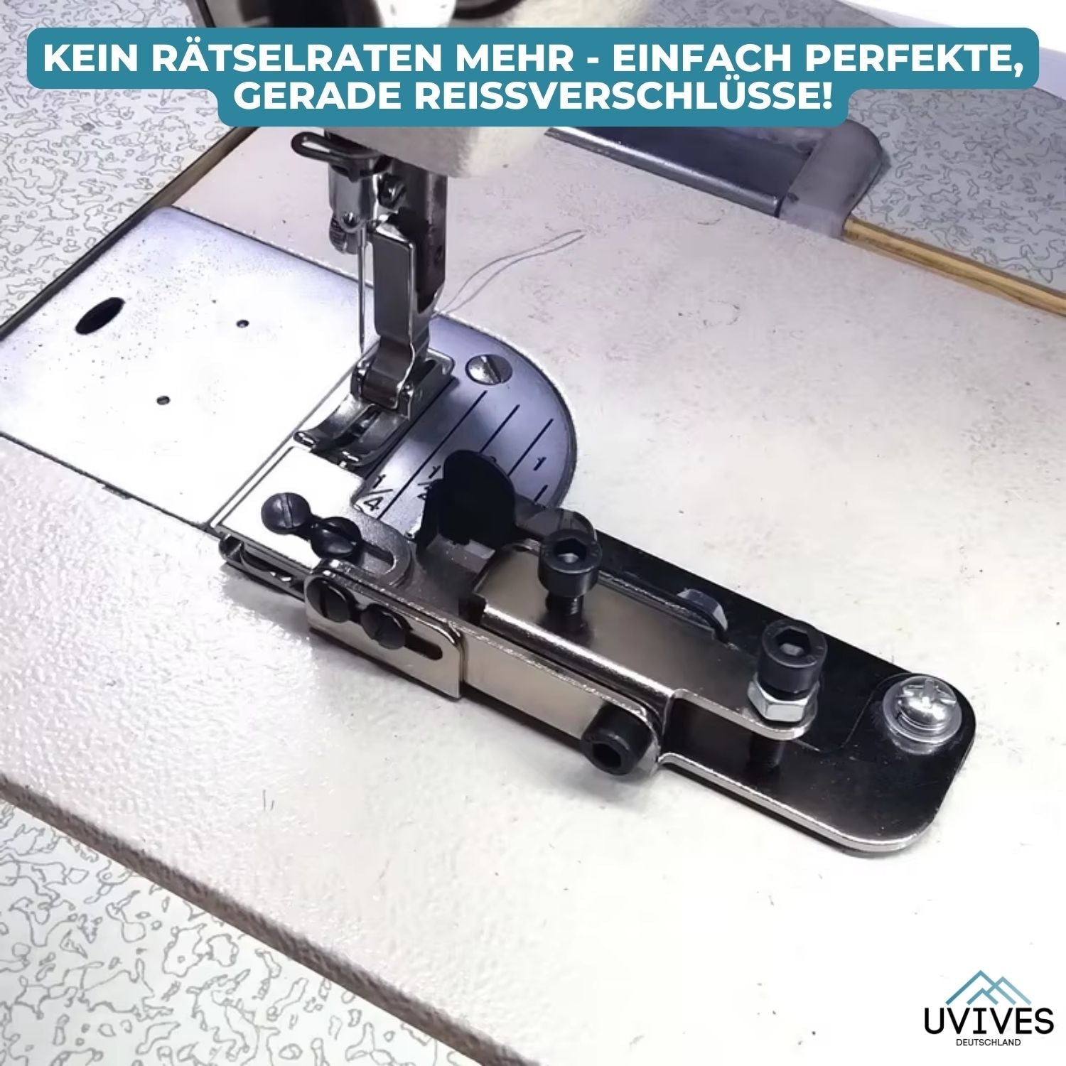 ZipFix™ - zipper foot for positioning the stitch line