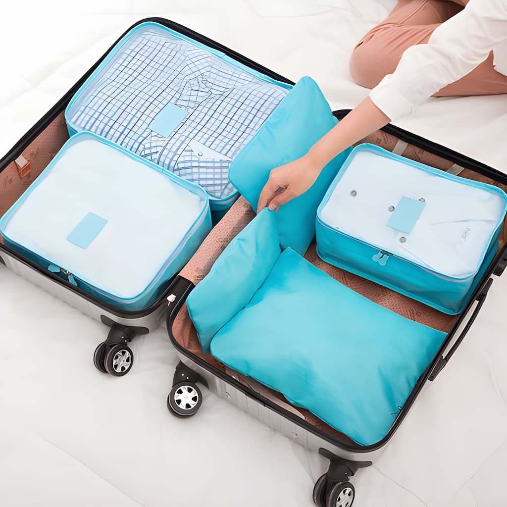 Travel Organizer - Portable Packing Cubes for Luggage (Set of 6)