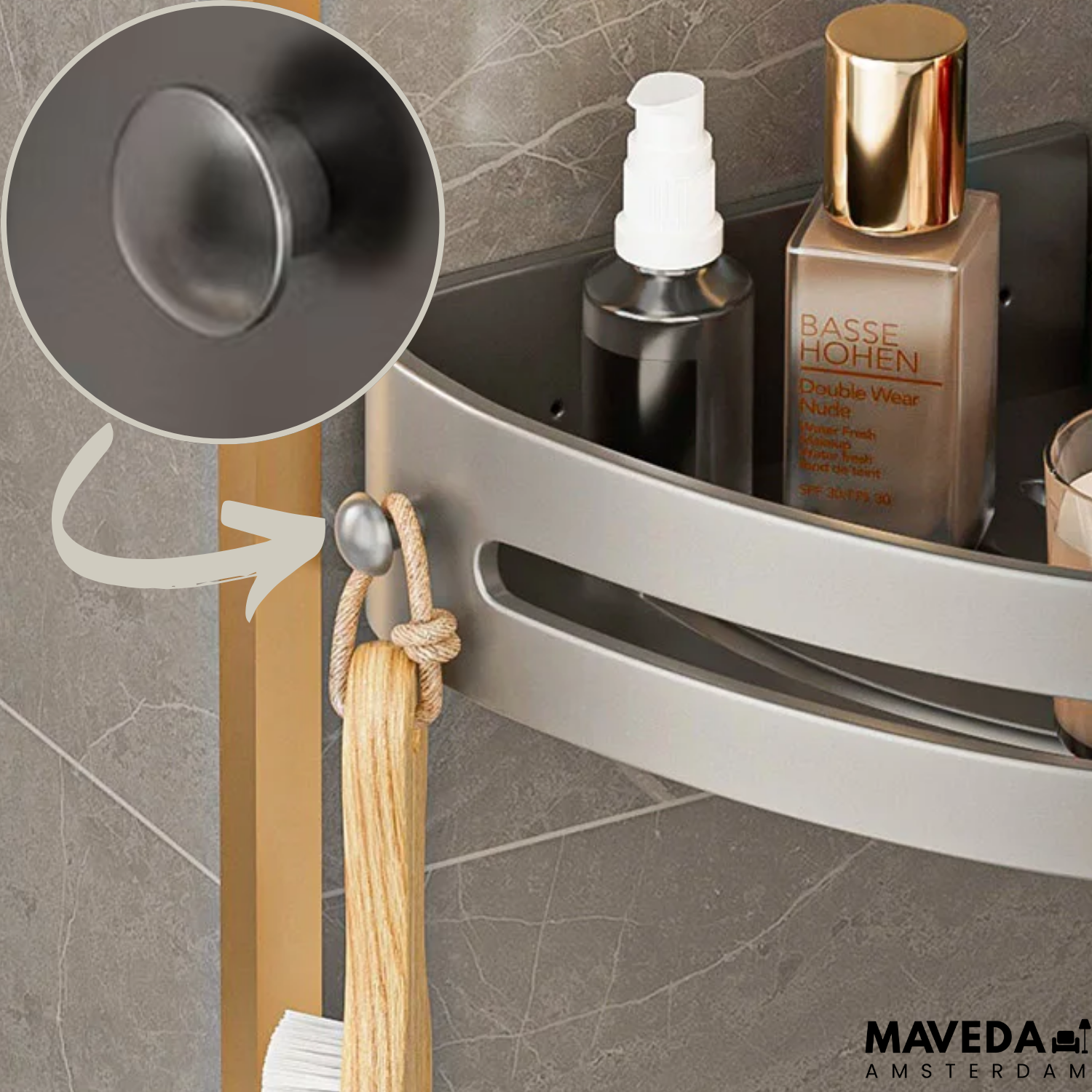 StickShelf™ - Extra Bathroom Storage Without Drilling
