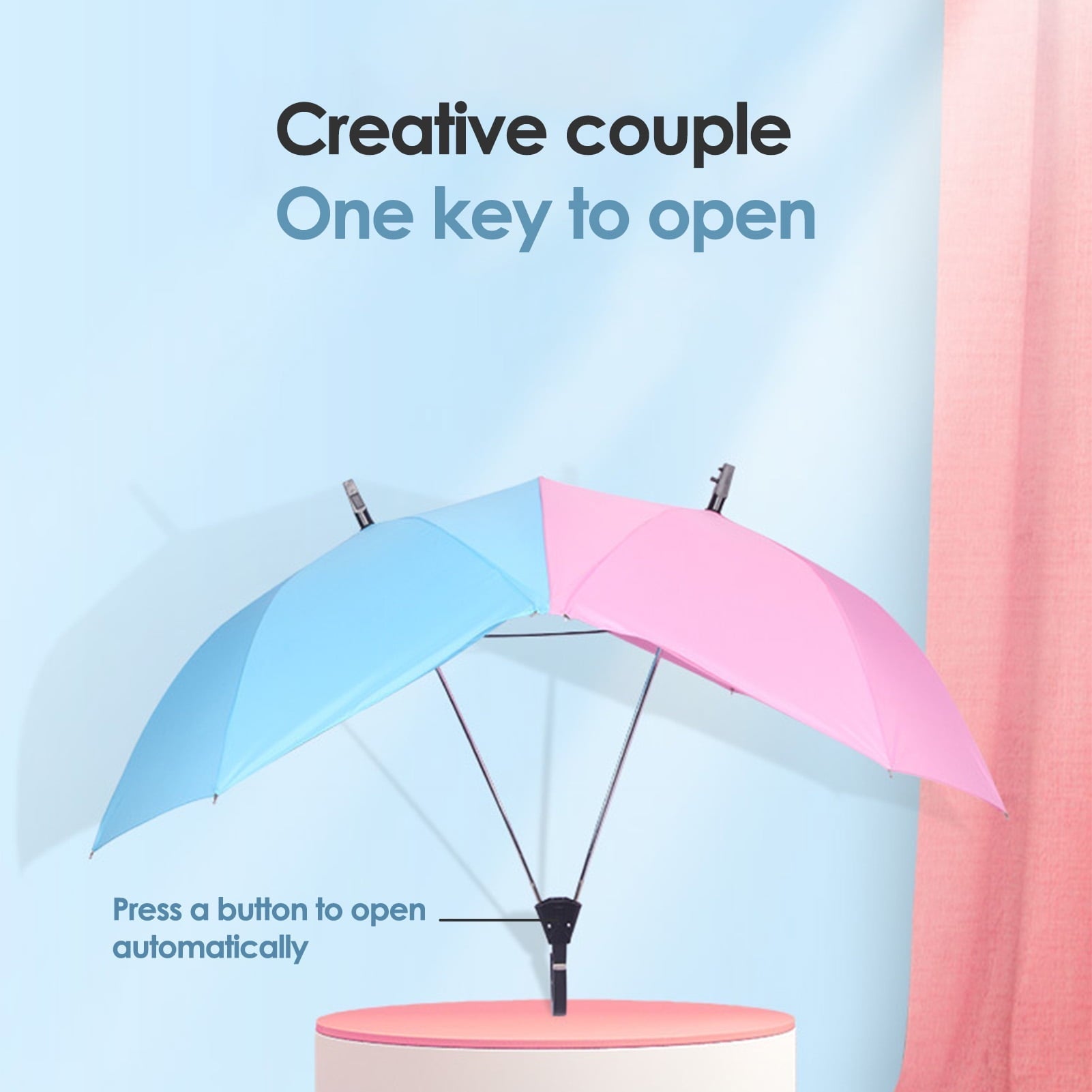 PairShield - Double umbrella for couples with UV protection [Last day sale]