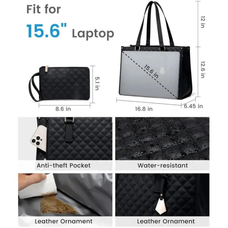 Geïsoleerde Laptop Tas met Meerdere Vakken voor Werk en Reizen