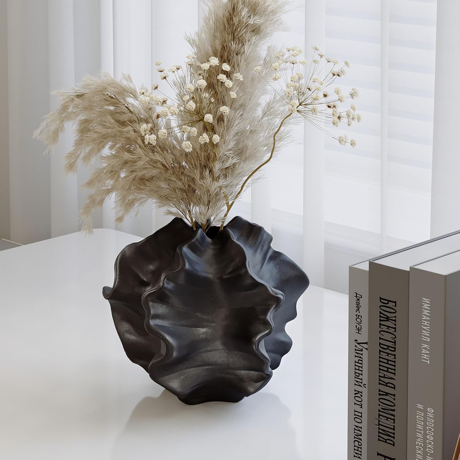 Golvende Muurdecoratie met Oceaangeïnspireerde Textuur voor Elegante Interieurs