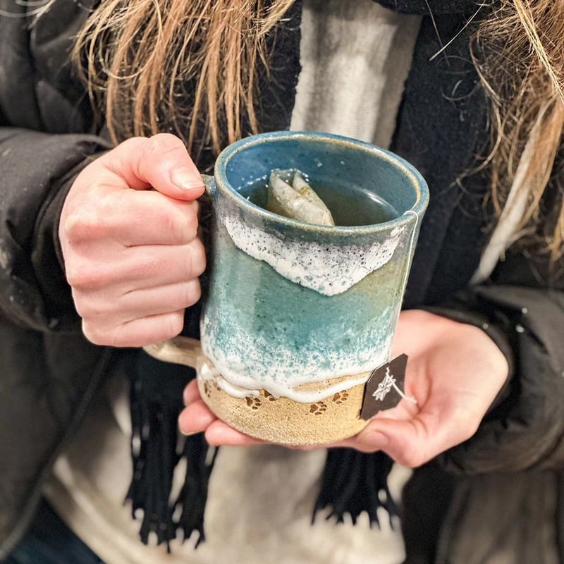 50% OFF | OceanBrew - Cupshore 3D-Printed Ceramic Coffee Mug with Coastline [Last Day Sale]