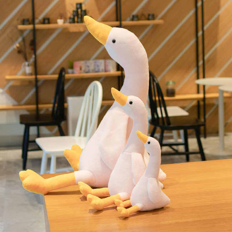 Cuddly Goose - White goose plush cushion [Last day sale]