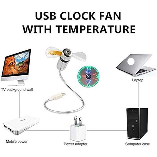 TimeCool - The smart USB fan clock with temperature display