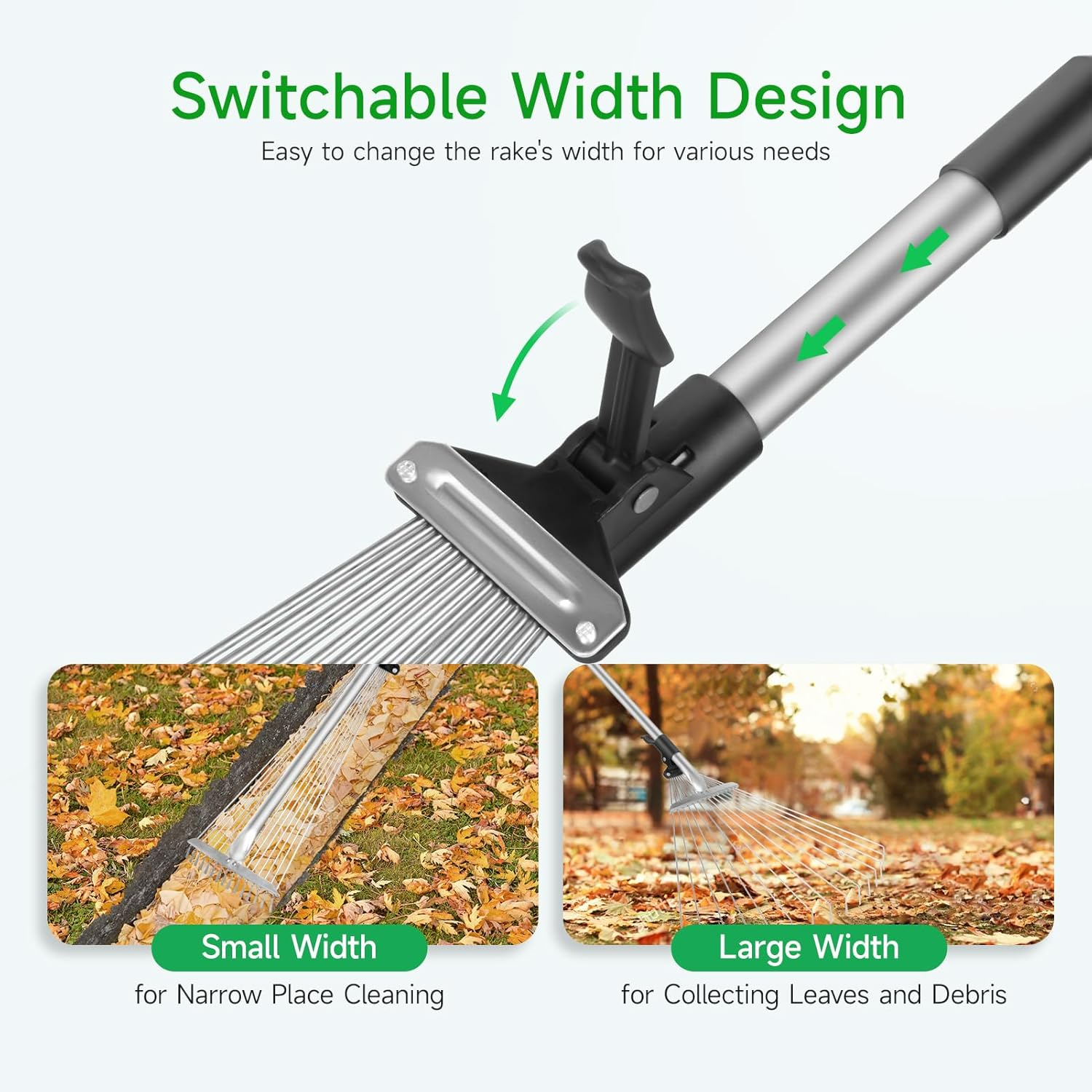 MultiRake™ - Retractable Leaf Rake