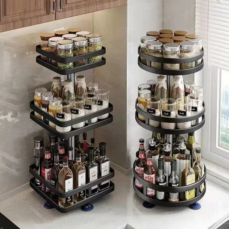 CondimentsGalore™ - 360° Rotatable Multi-Purpose Storage Rack