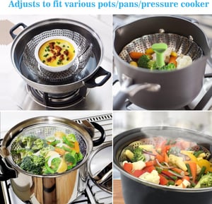 SteamEase - Foldable stainless steel steam insert