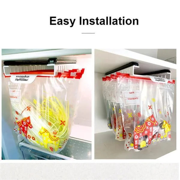 FridgeSlide - Organizer for zippered pockets in the refrigerator