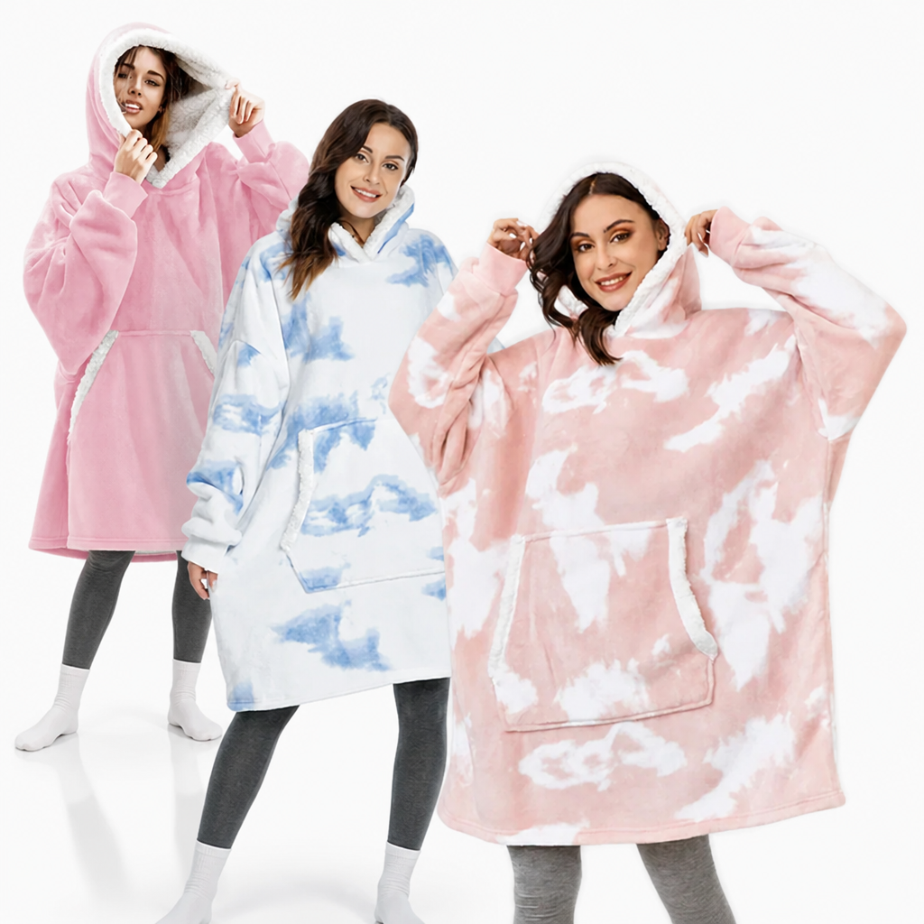 Dekenhoodie met grote frontzak voor extra gemak