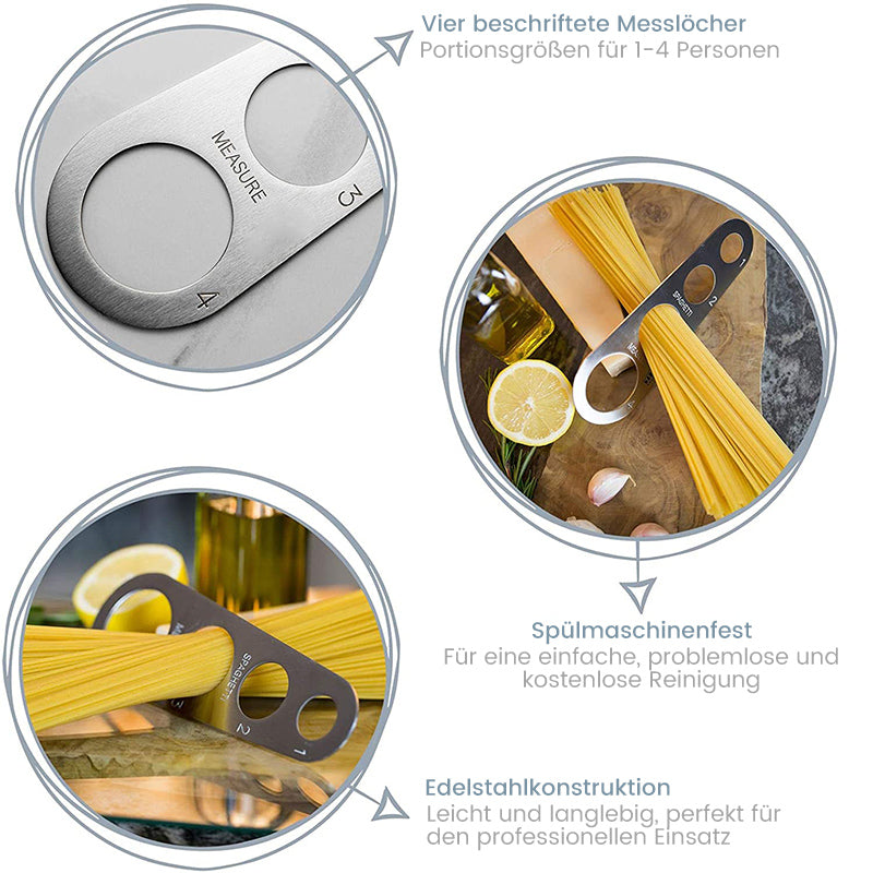 NoodleRing - 4-Hole Stainless Steel Pasta Measurer [Last Day Sale] 