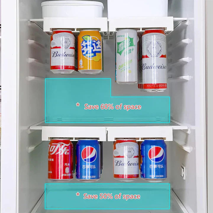 Buy 1+1 FREE | SlideEasy - Refrigerator Hanging Shelf Can Storage Compartment [Last Day Sale]