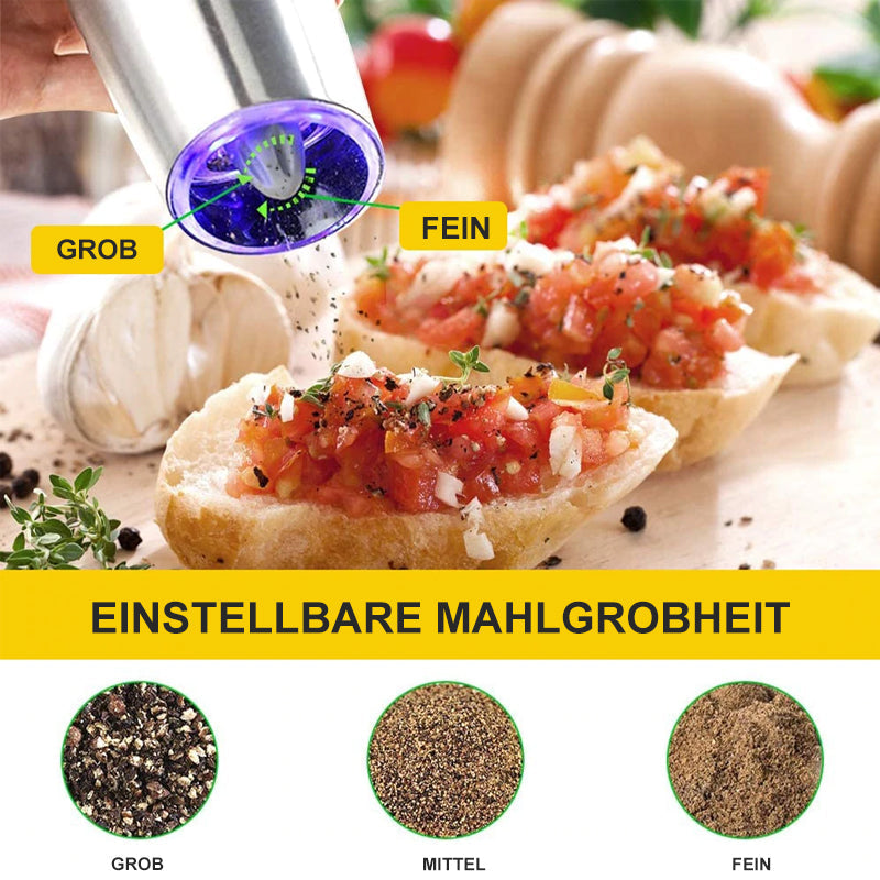 FlavorMagic - Automatic Electric Gravity-Induction Salt and Pepper Mill